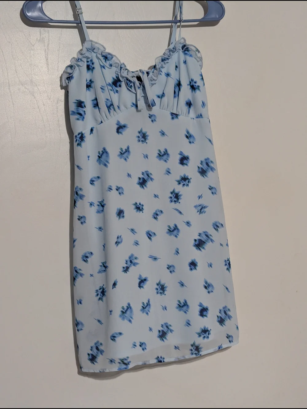 wild fable Light Blue and Navy Floral Slip Dress